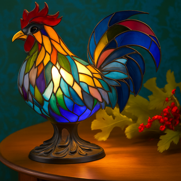 Ollie | Colourful Rooster Lamp
